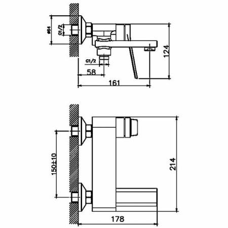 Смеситель для ванны Haiba HB60572